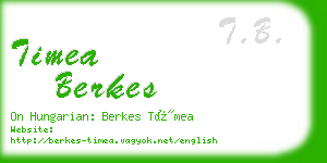 timea berkes business card